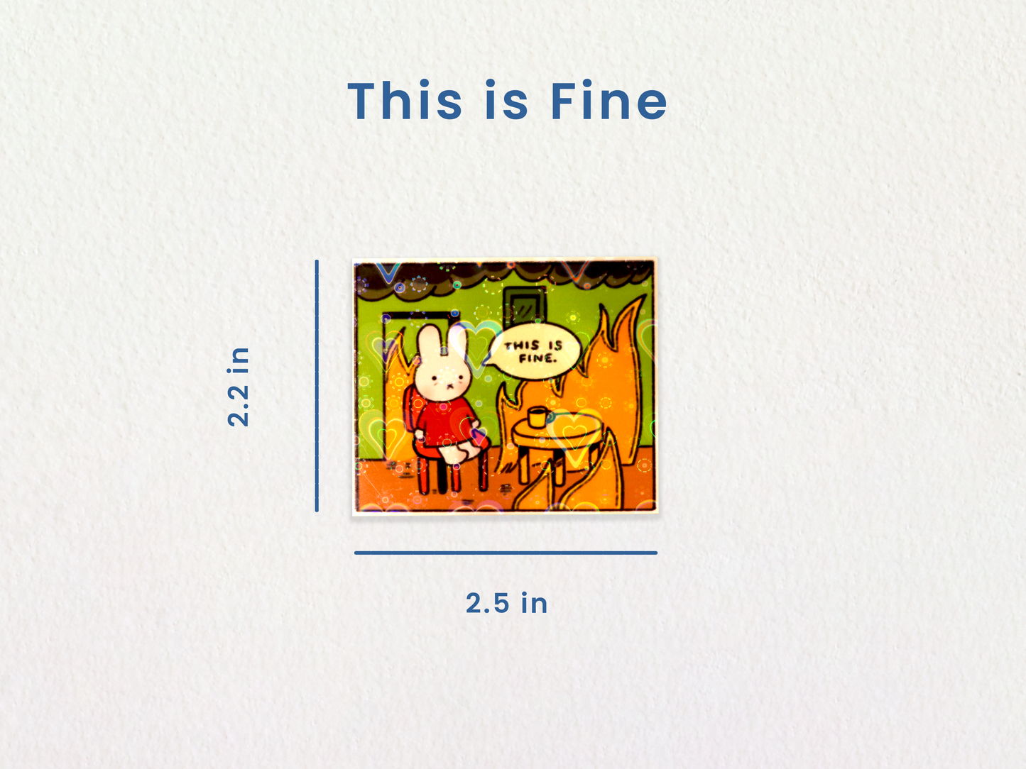Miffy "This is Fine" Sticker