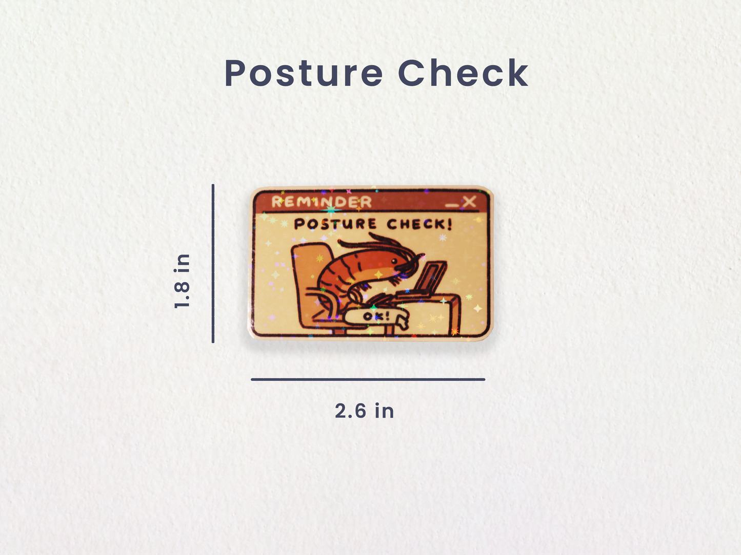 Shrimp Posture Check Sticker