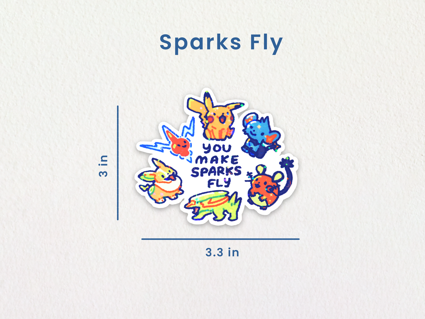 Poke Pals "Sparks Fly" Sticker