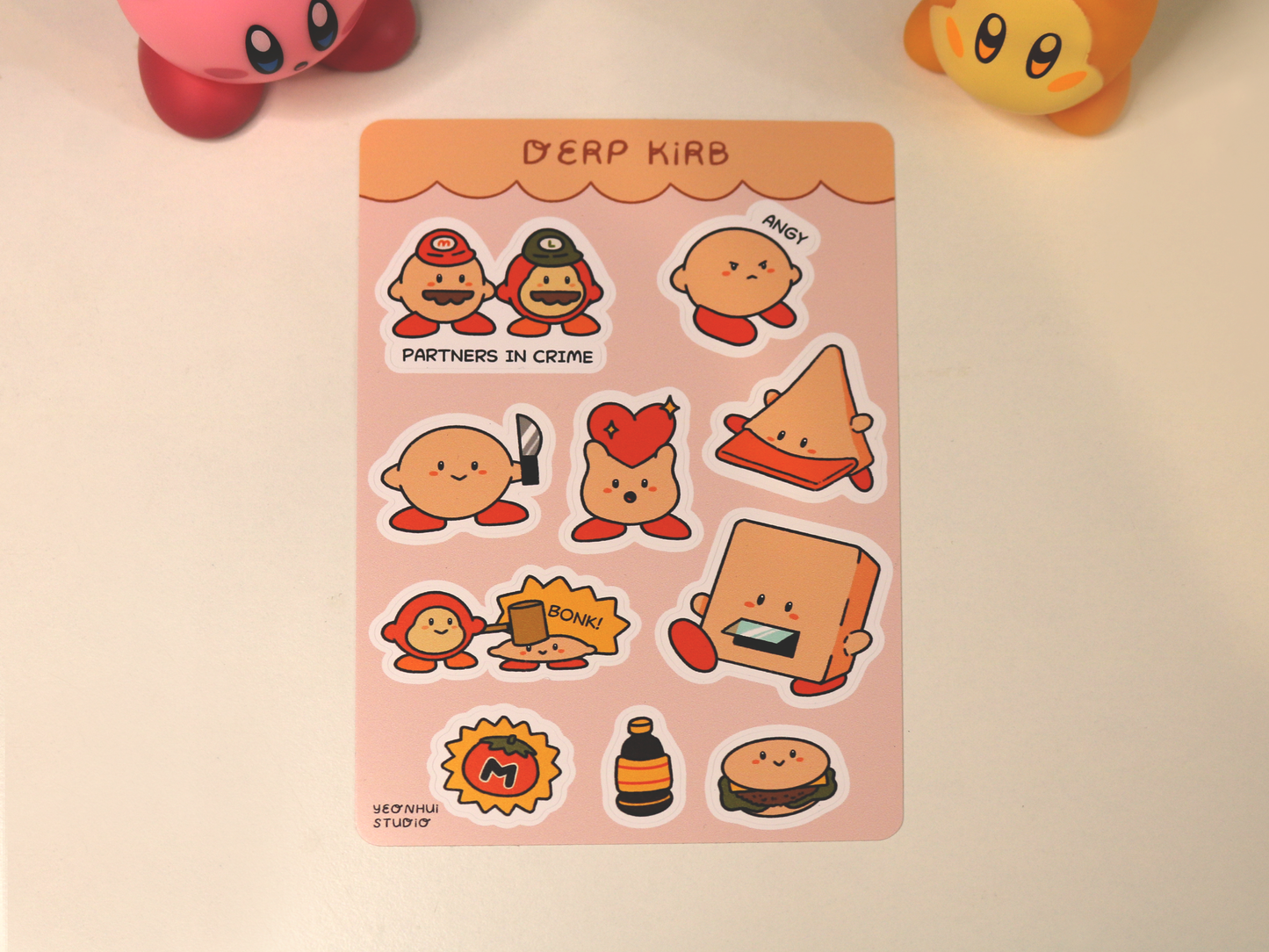 Derp Kirb Sticker Sheet