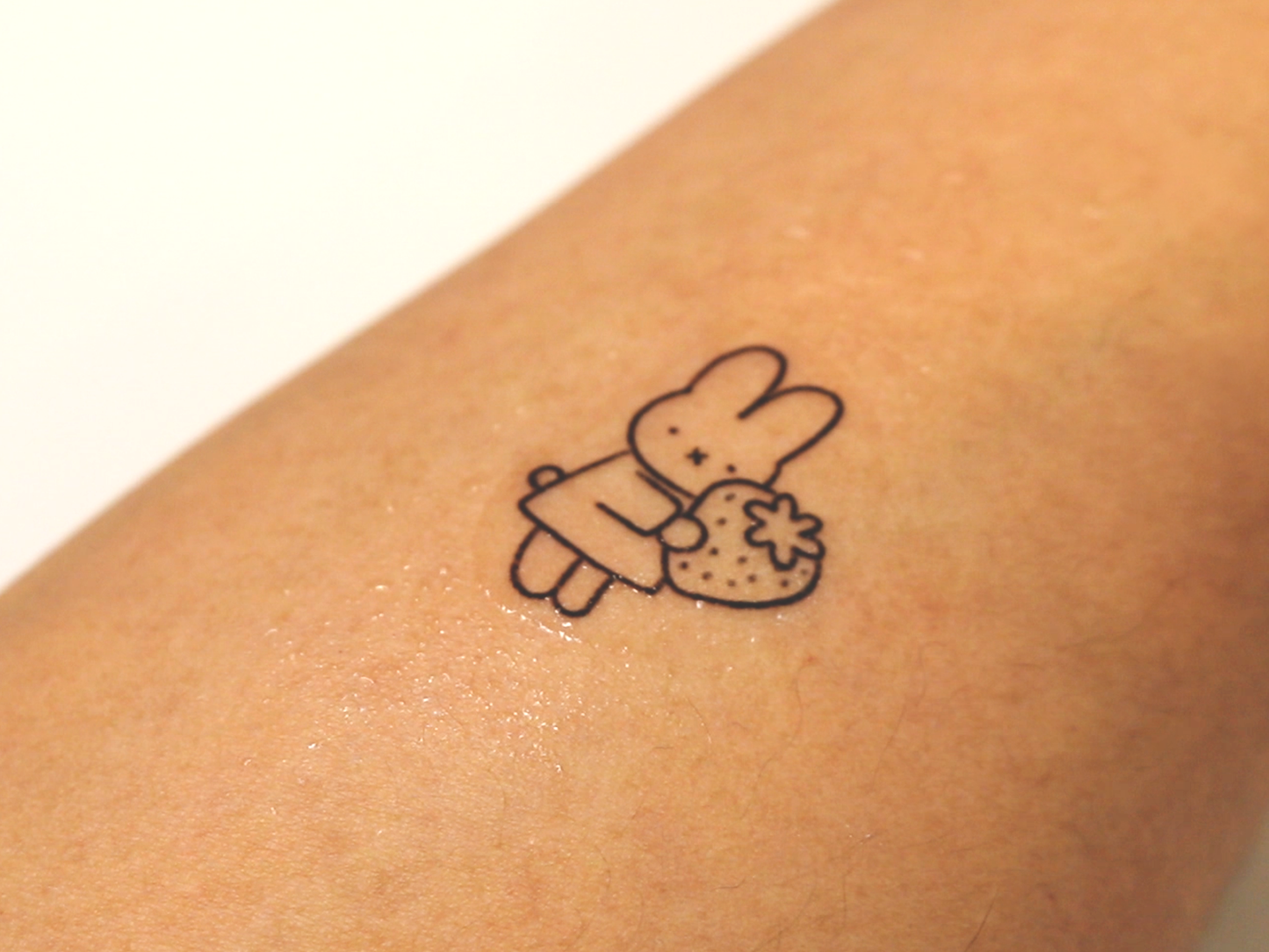 Miffy Bit In Love Temporary Tattoo Sheet