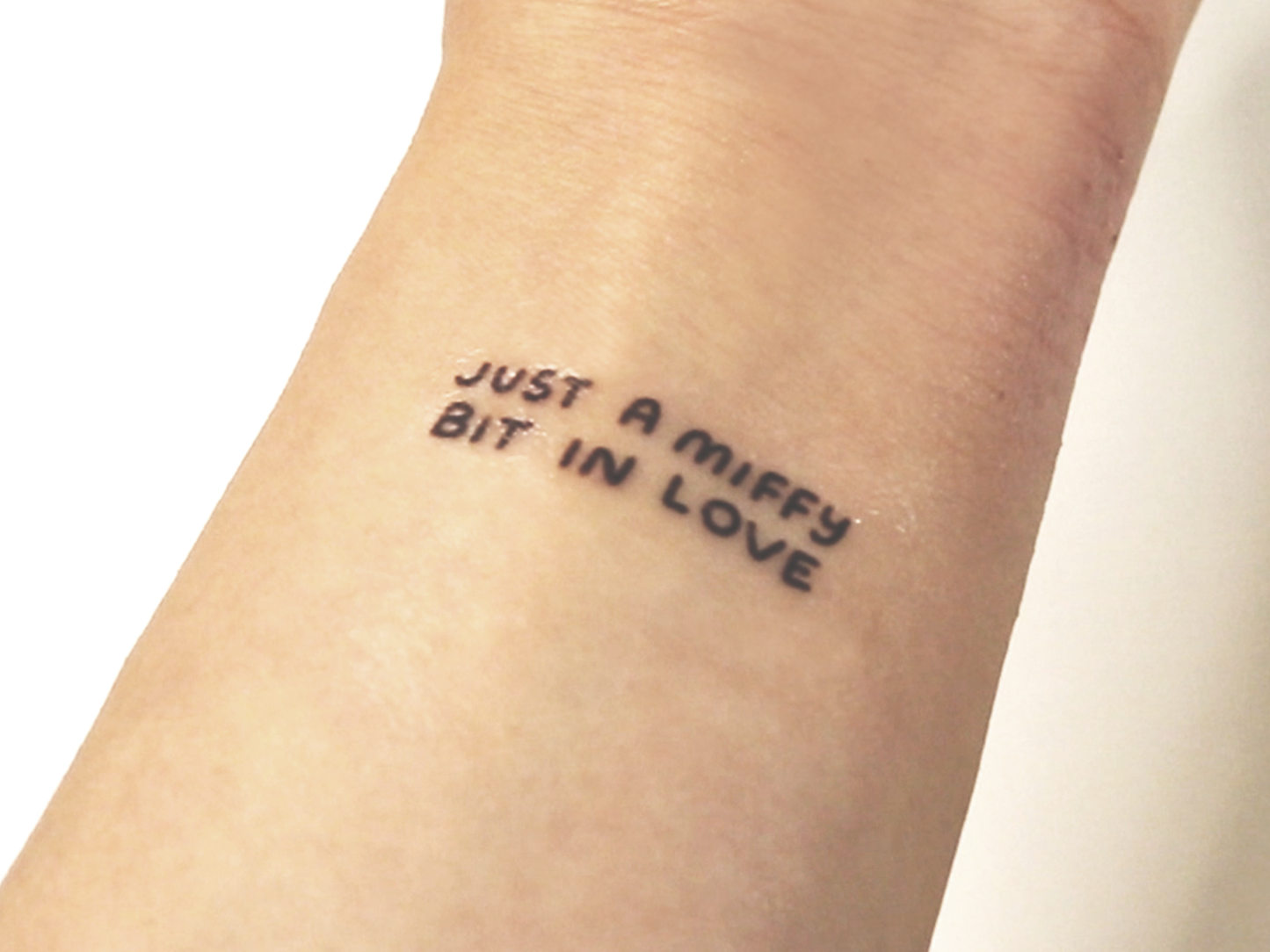 Miffy Bit In Love Temporary Tattoo Sheet