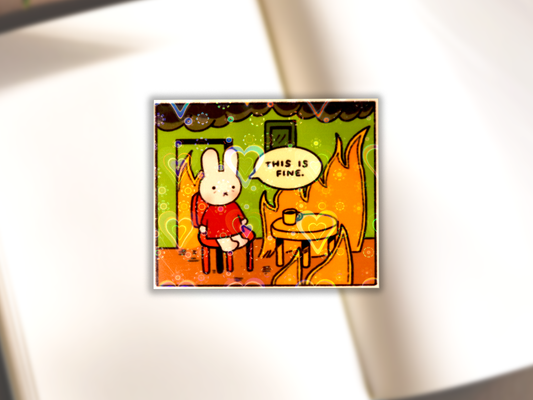 Miffy "This is Fine" Sticker