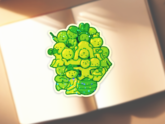 Green Guy Blob Sticker (Glow-in-the-dark)