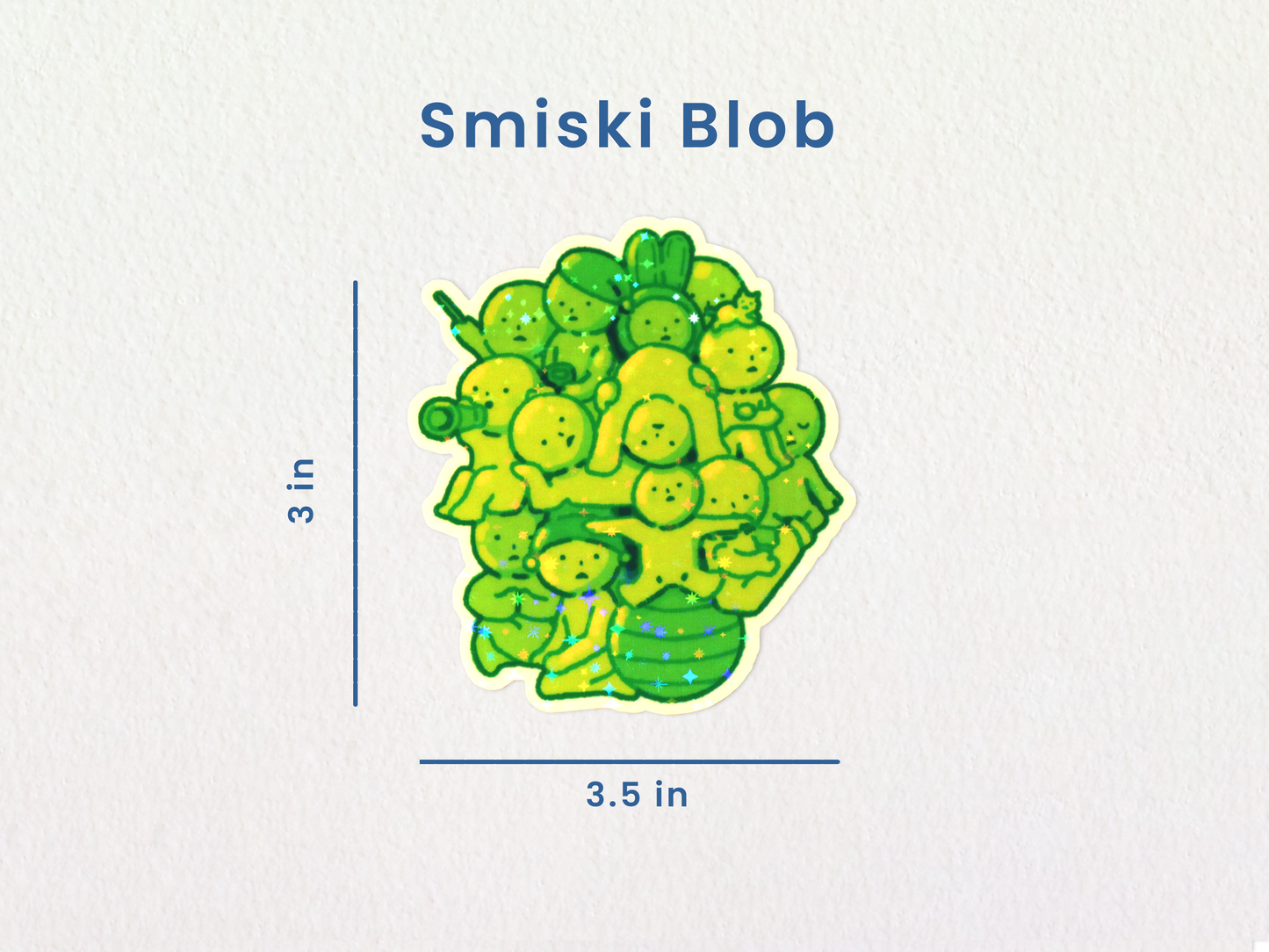 Green Guy Blob Sticker (Glow-in-the-dark)